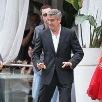 George Clooney on the set of a Mercedes Benz E300 L advert photos | Picture 78291